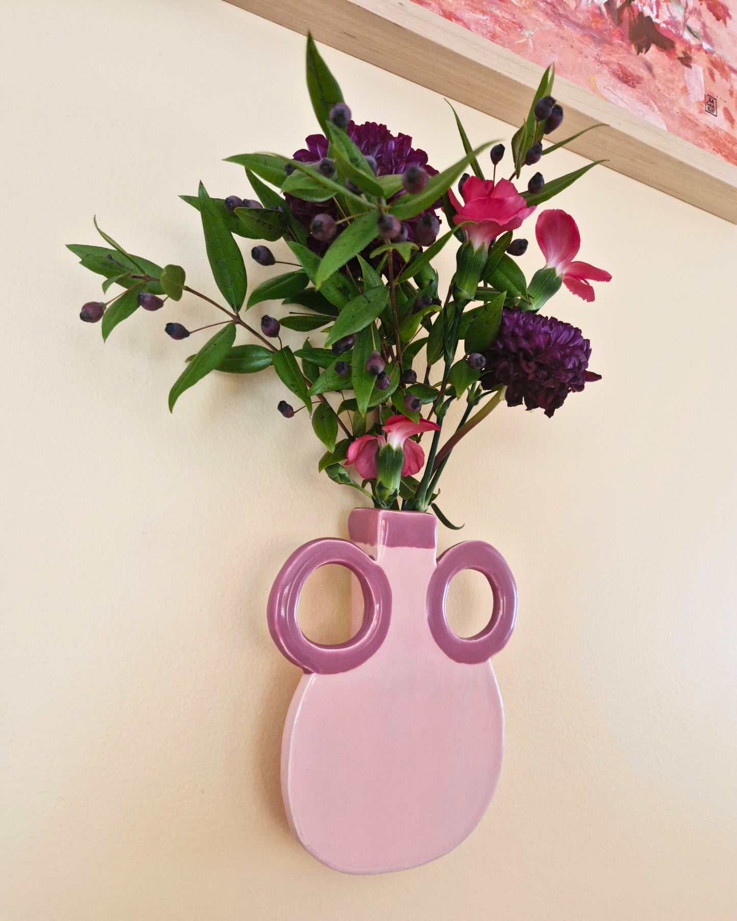 Wall Vase Round Pink